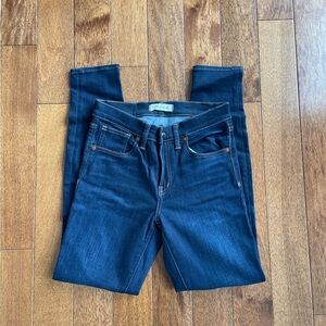 Madewell Women's Dark Blue High Rise Skinny Jeans